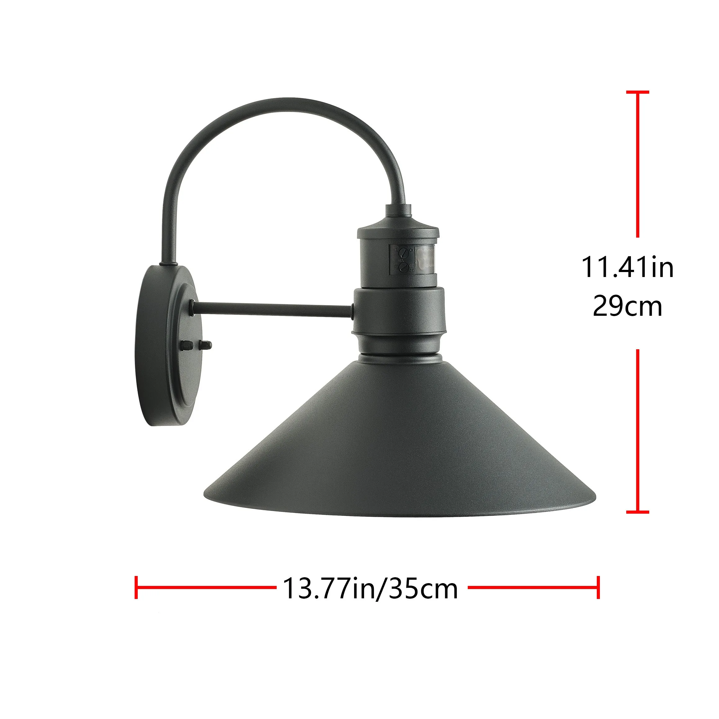 1-Light Cone Shade Waterproof Wall Sconces Outdoor Lights