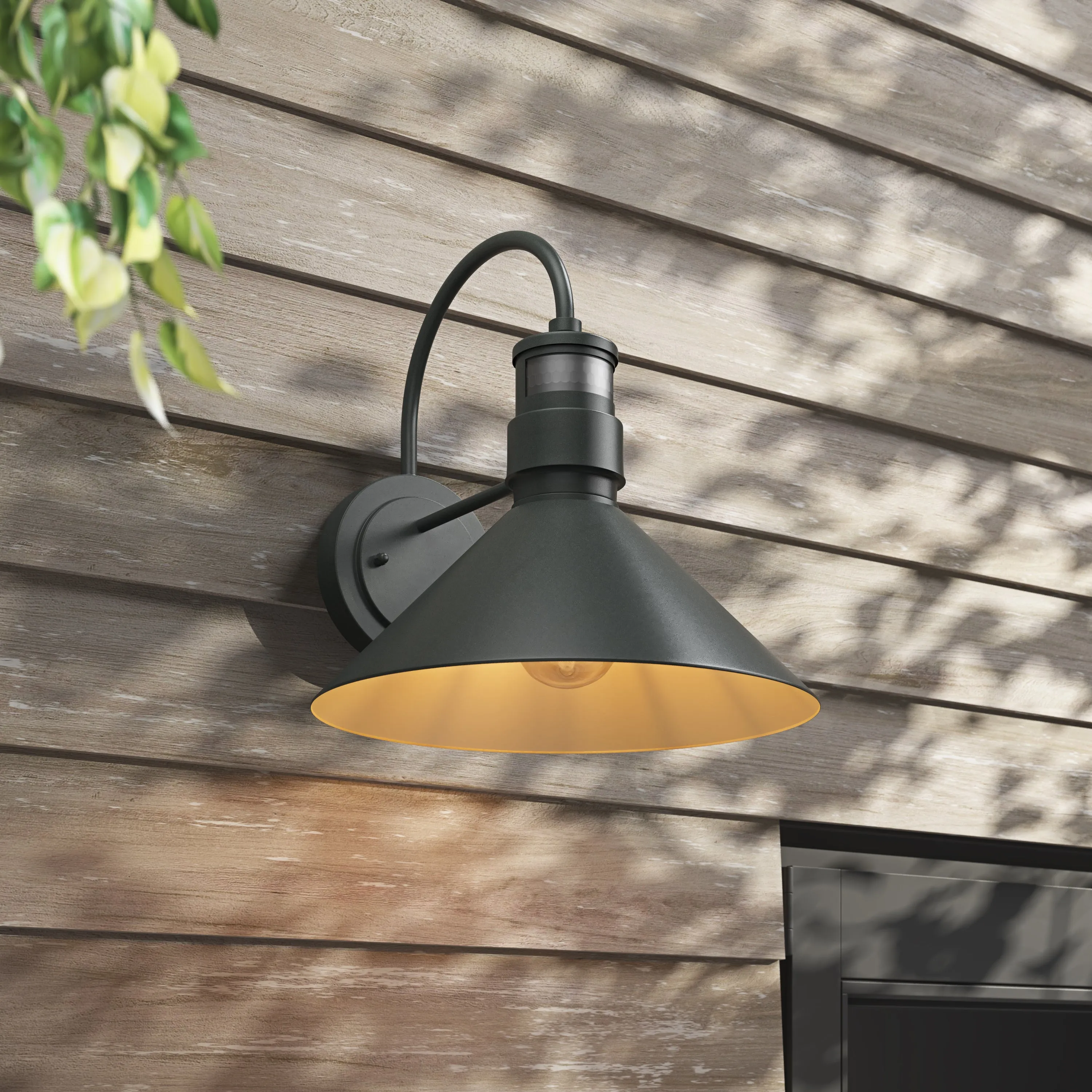 1-Light Cone Shade Waterproof Wall Sconces Outdoor Lights