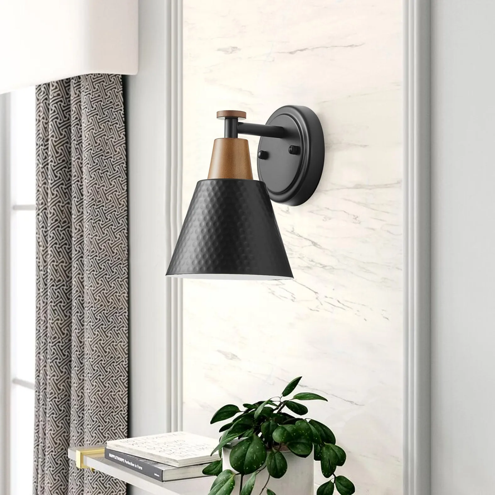 1-Light Conical Polka Dot Design Wall Sconces