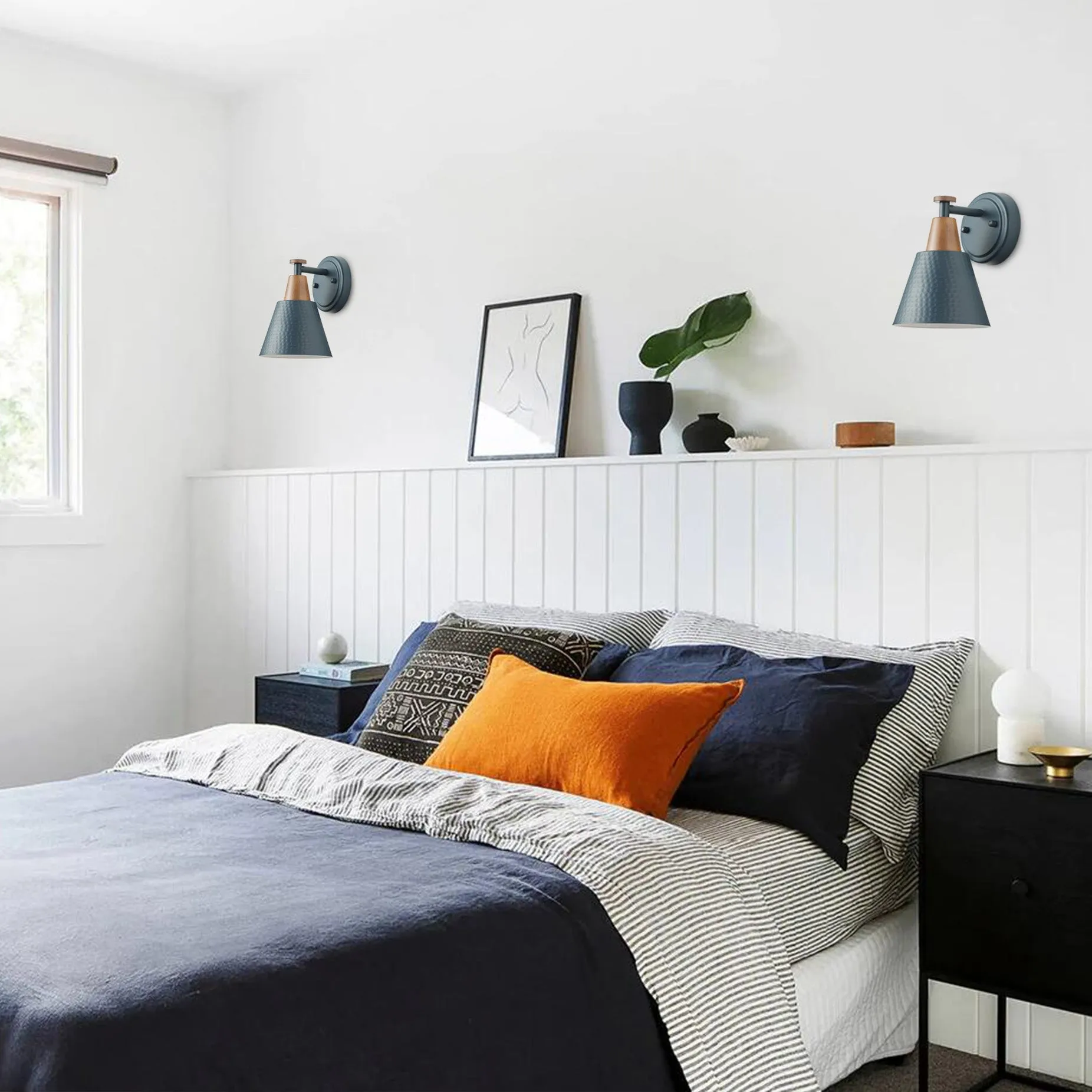 1-Light Conical Polka Dot Design Wall Sconces