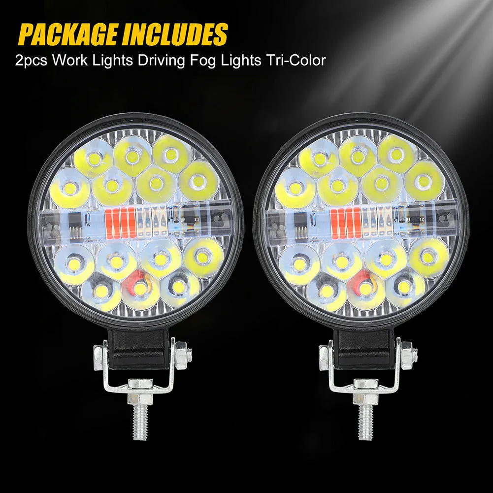 1 Pair Of Aluminum Alloy Car Led  Work  Light Mini Round 22