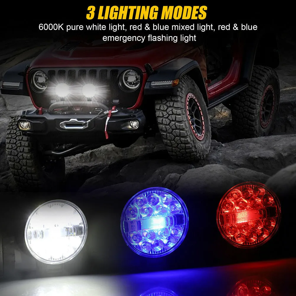 1 Pair Of Aluminum Alloy Car Led  Work  Light Mini Round 22