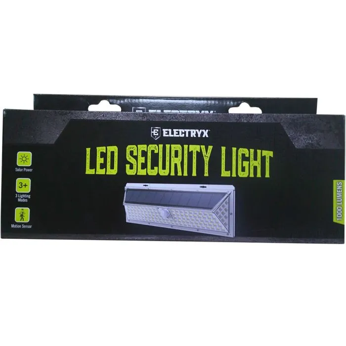 1000 Lumens Solar Powered LED Security Light - White
