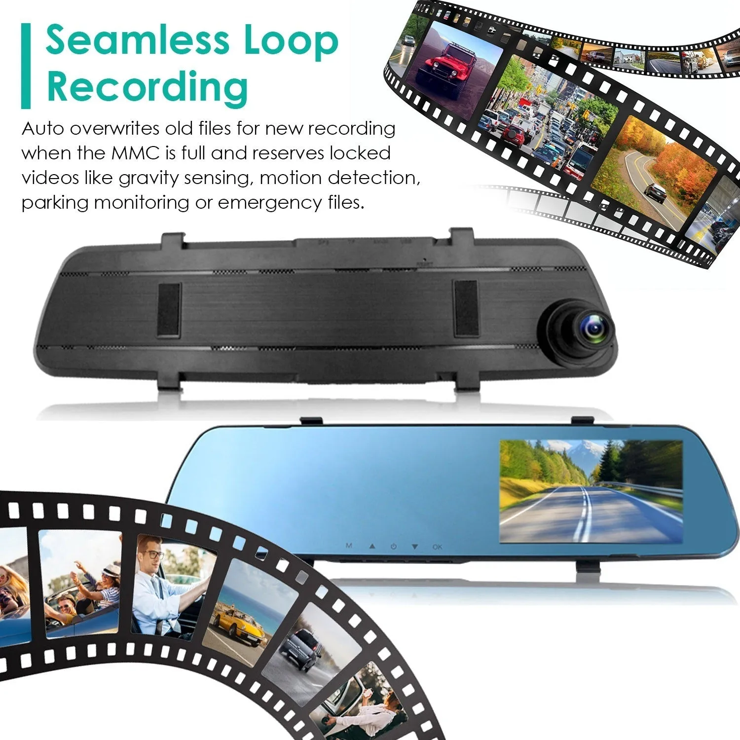 1080P Car DVR 4.3in Camera Dash Cam Camcorder Camera Recorder