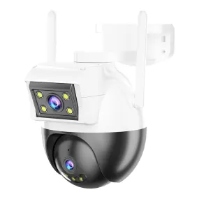 1080P Dual-lens WiFi iP Camera Wireless 360 Panoramic Human Detection Audio Intercom Alarm Push IP66 Waterproof Remote Home Monitoring Security Cameras