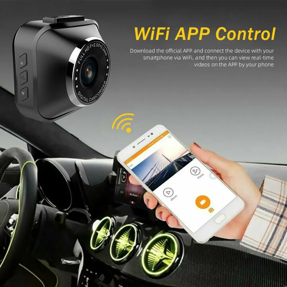 1080P HD Wifi Car Dash Cam DVR Camera 2 Inch Ips Screen Driving