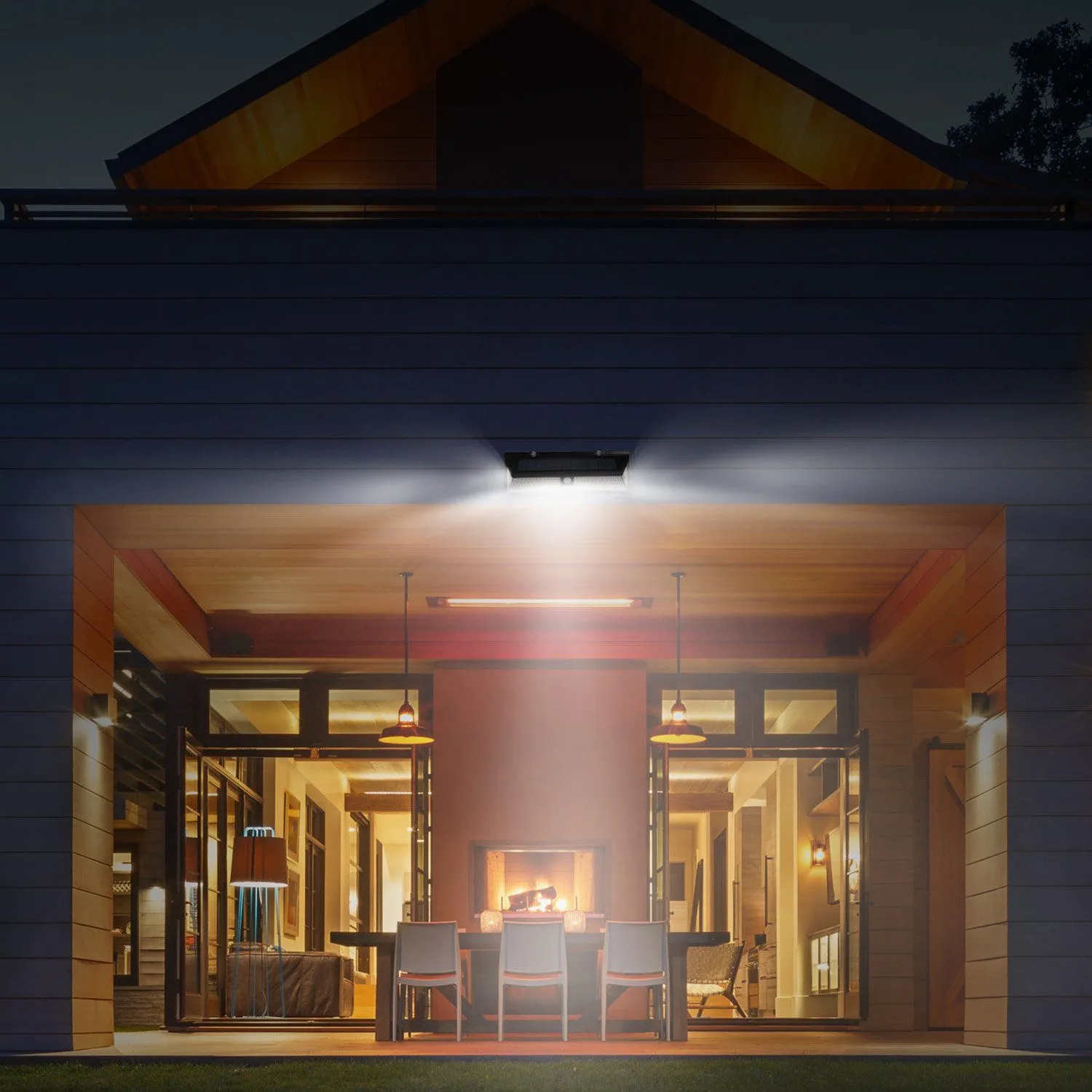 118 LEDs Solar Wall Light Outdoor Motion Sensor Lamp