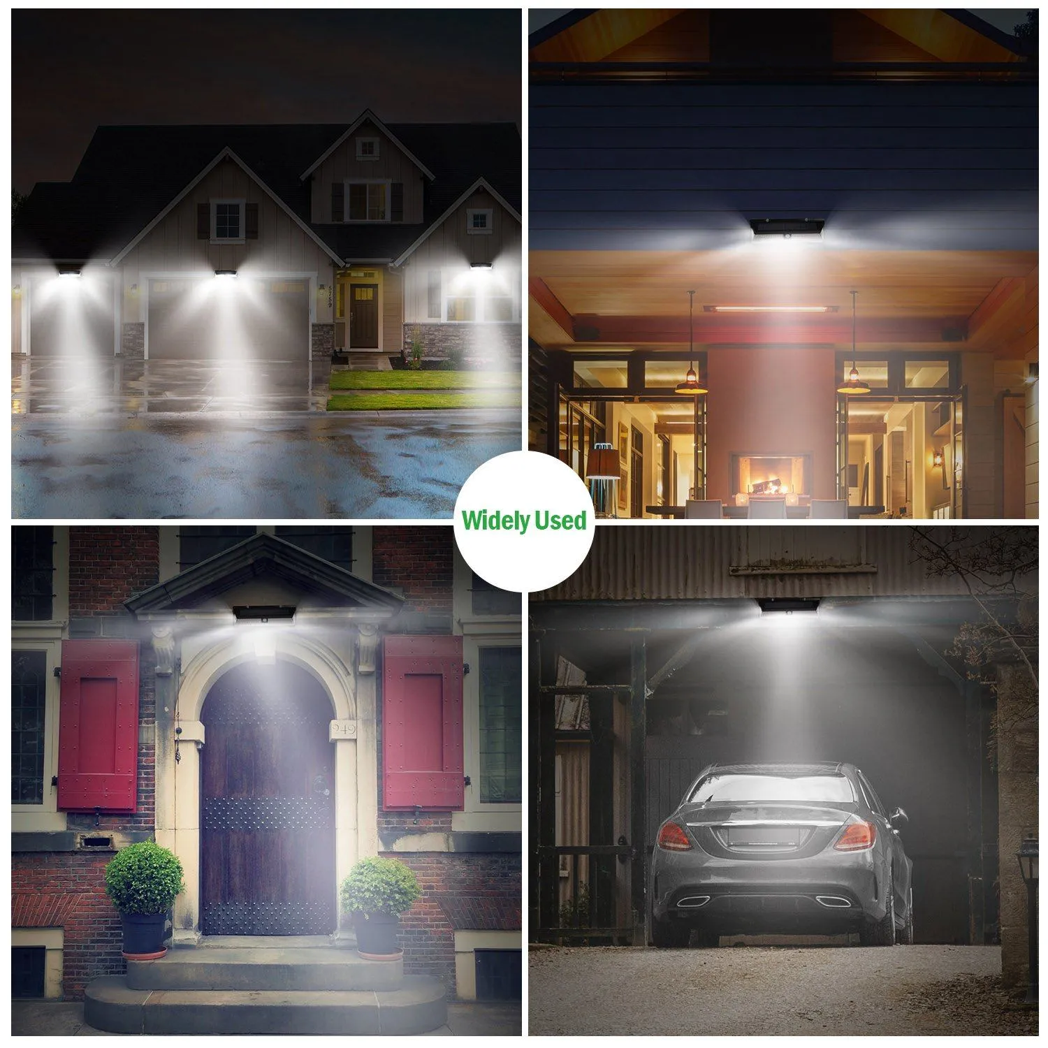 118 LEDs Solar Wall Light Outdoor Motion Sensor Lamp