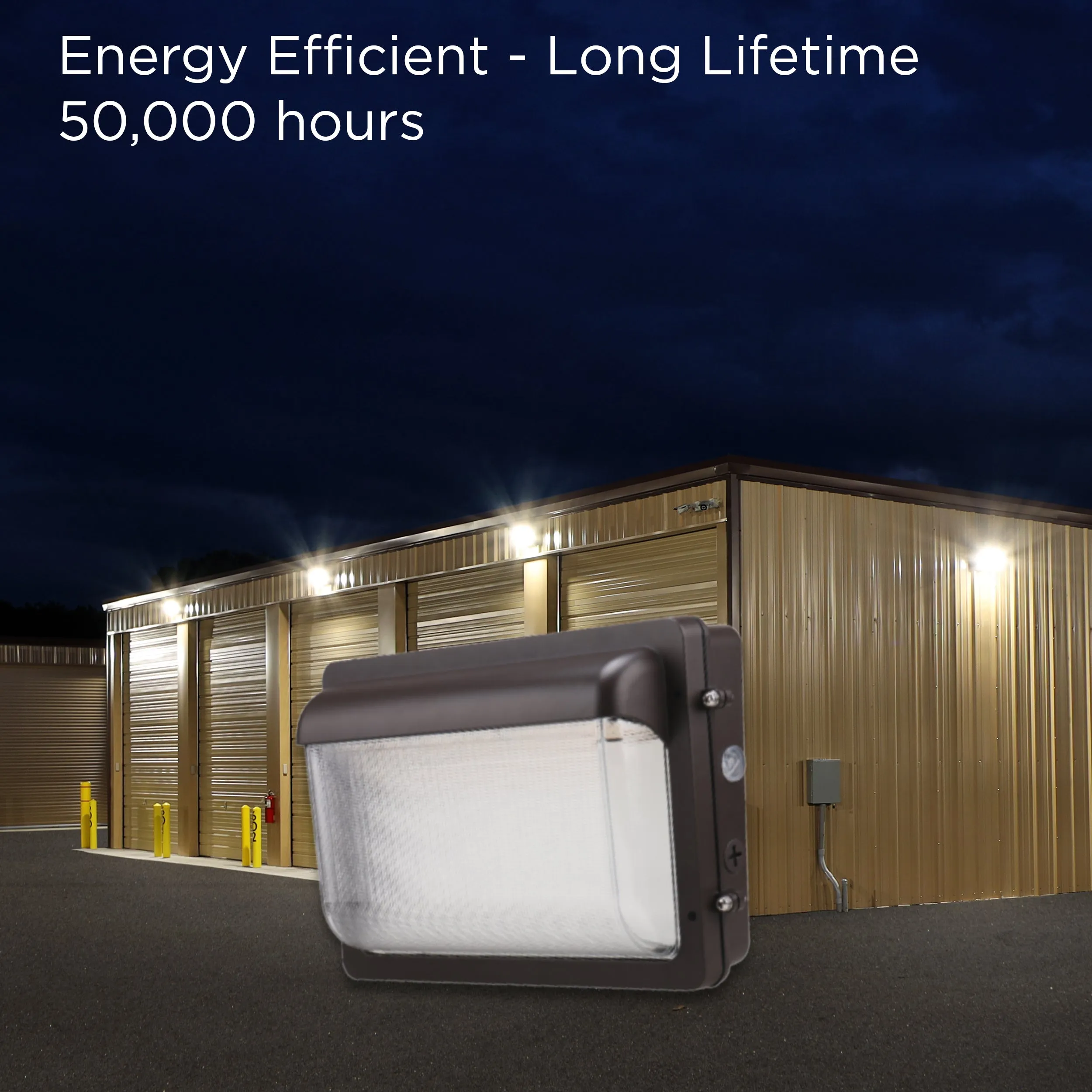 120W Wall Pack With Photocell- 15960 lumens - 5000K Daylight - IP65 UL-Listed