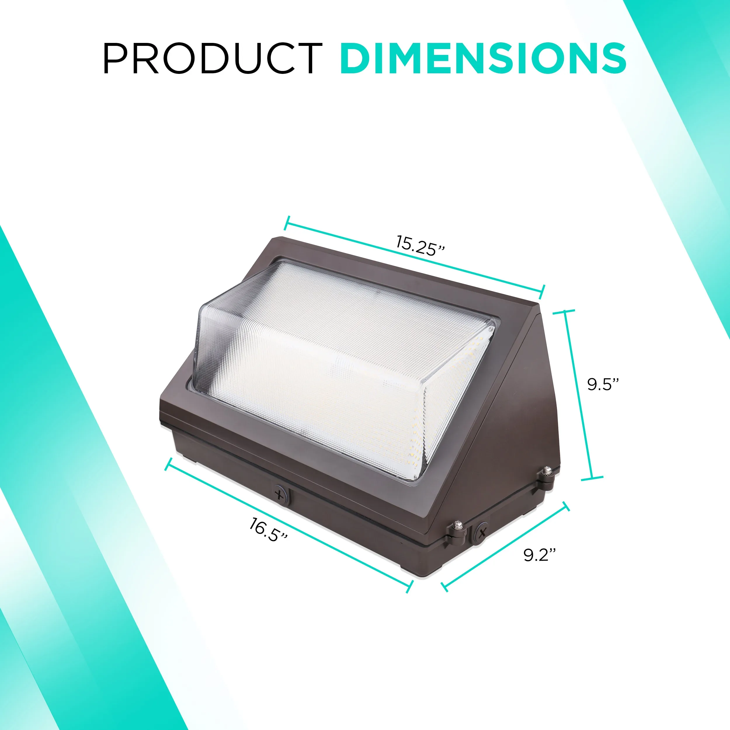 120W Wall Pack With Photocell- Battery Backup -17400 lumens - 5700K - DLC, IP65, UL-Listed