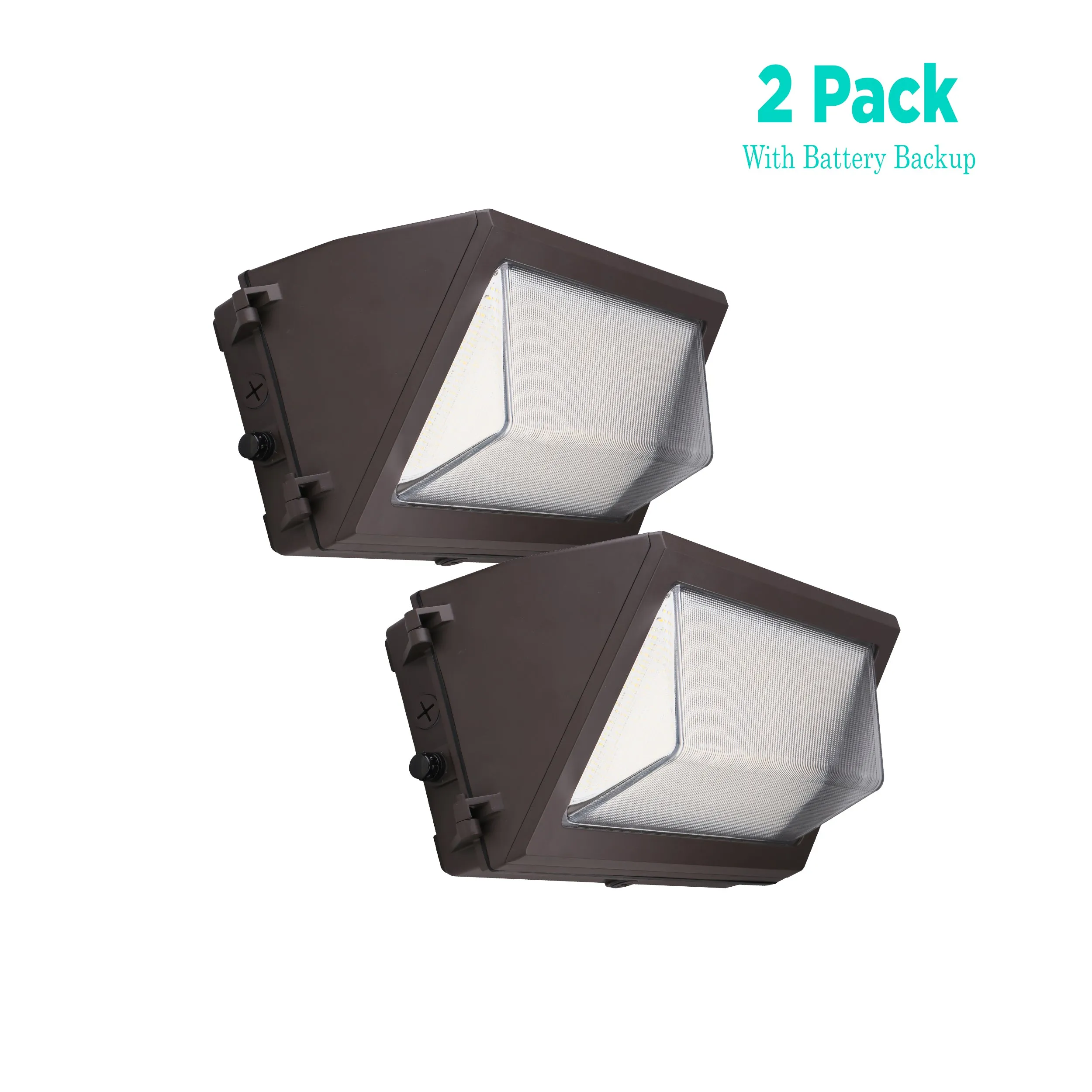 120W Wall Pack With Photocell- Battery Backup -17400 lumens - 5700K - DLC, IP65, UL-Listed