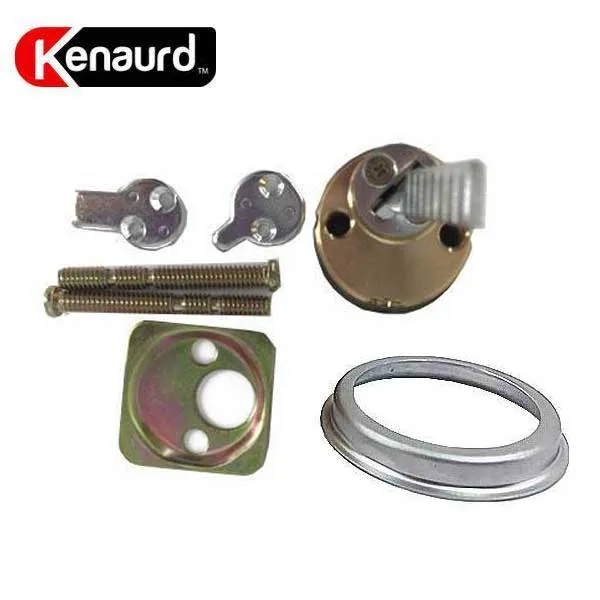 2 x Key Controlled - Rim / Mortise Combo Cylinder - 1-1/8" - US26D - Satin Chrome (Bundle of 2)