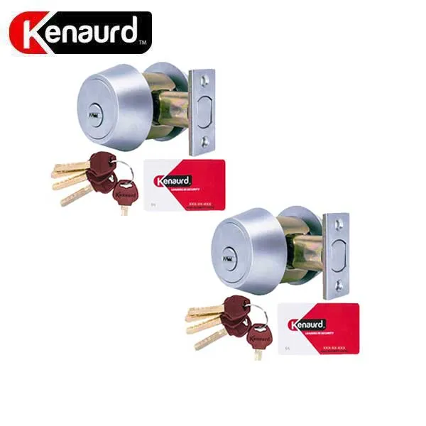 2 x Premium Key Controlled - Deadbolt - Double Cylinder - #06 Keyway - US26D - Satin Silver (Bundle of 2)