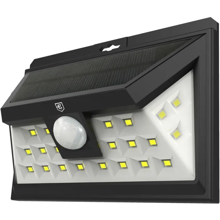 200 Lumens Solar Powered LED Security Light - Black