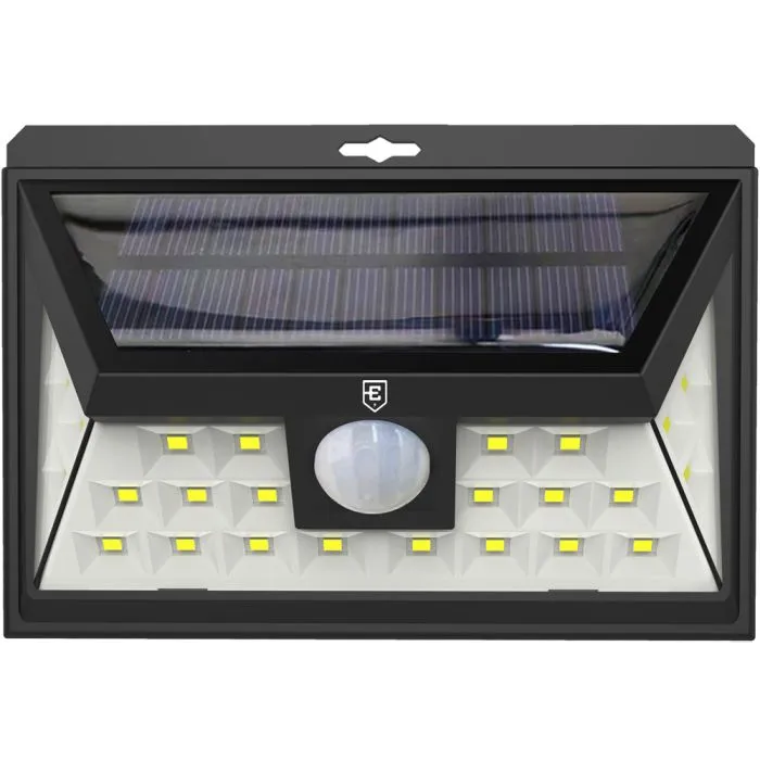 200 Lumens Solar Powered LED Security Light - Black