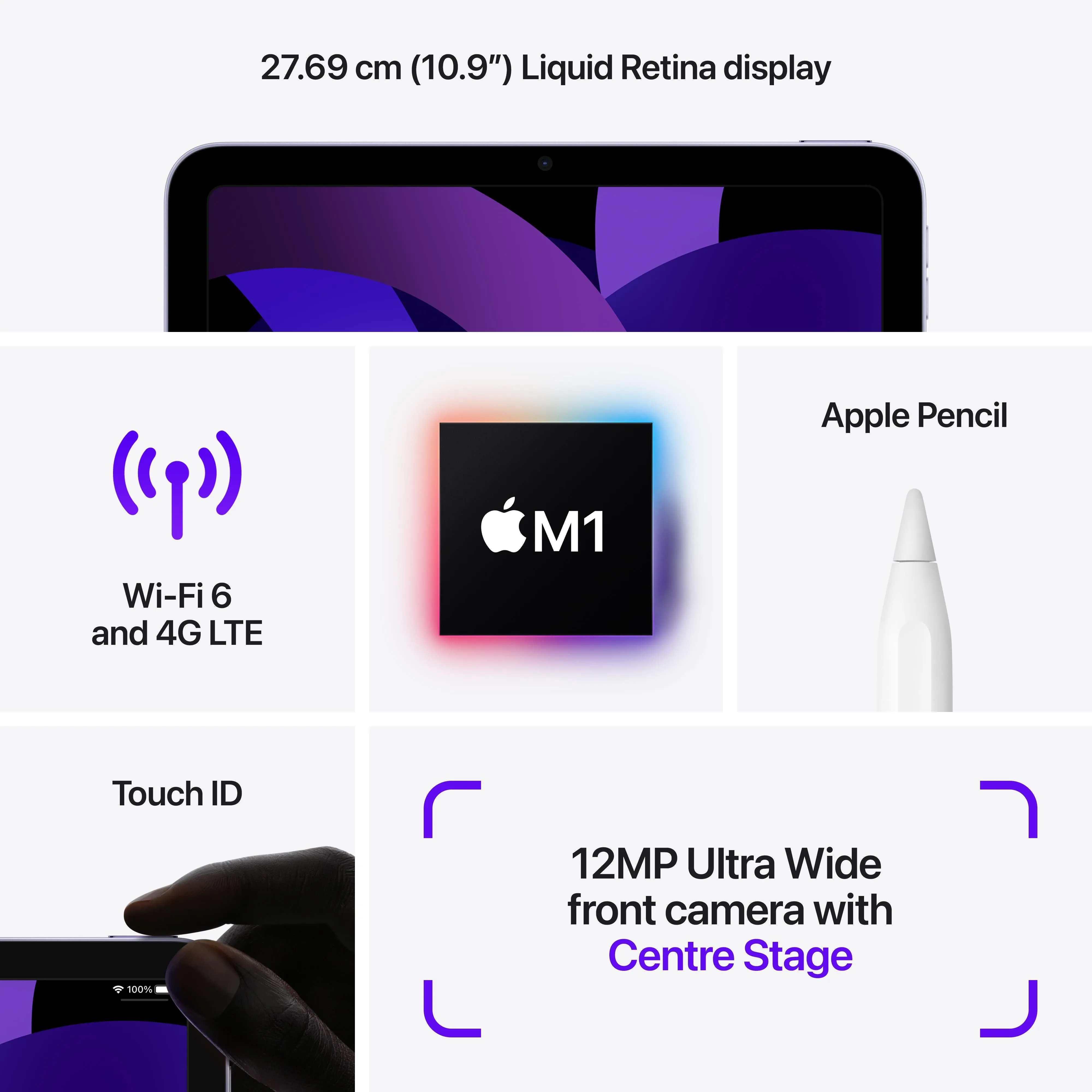 2022 iPad Air Wi-Fi   Cellular 256GB - Purple (5th generation)