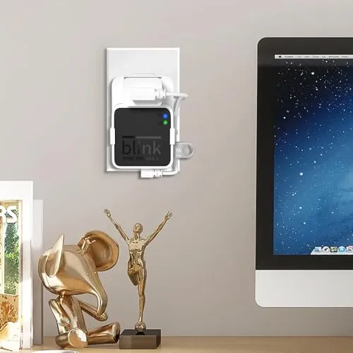 256GB USB Flash Drive, Outlet Wall Mount Holder for Blink Sync Module 2 with Short Cable Save Space,Mount Bracket for Blink Outdoor Indoor Security System (Blink Add-On Sync Module 2 is NOT Included)