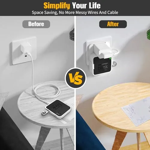 256GB USB Flash Drive, Outlet Wall Mount Holder for Blink Sync Module 2 with Short Cable Save Space,Mount Bracket for Blink Outdoor Indoor Security System (Blink Add-On Sync Module 2 is NOT Included)