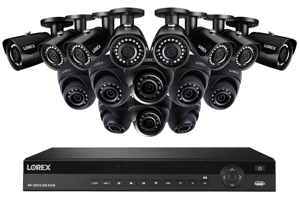 2K IP Security Camera System with 16 Color Night Vision Cameras and 16-Channel NVR