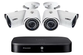 2K Super HD 8-Channel Security System with Four 2K (5MP) Cameras, Advanced Motion Detection and Smart Home Voice Control
