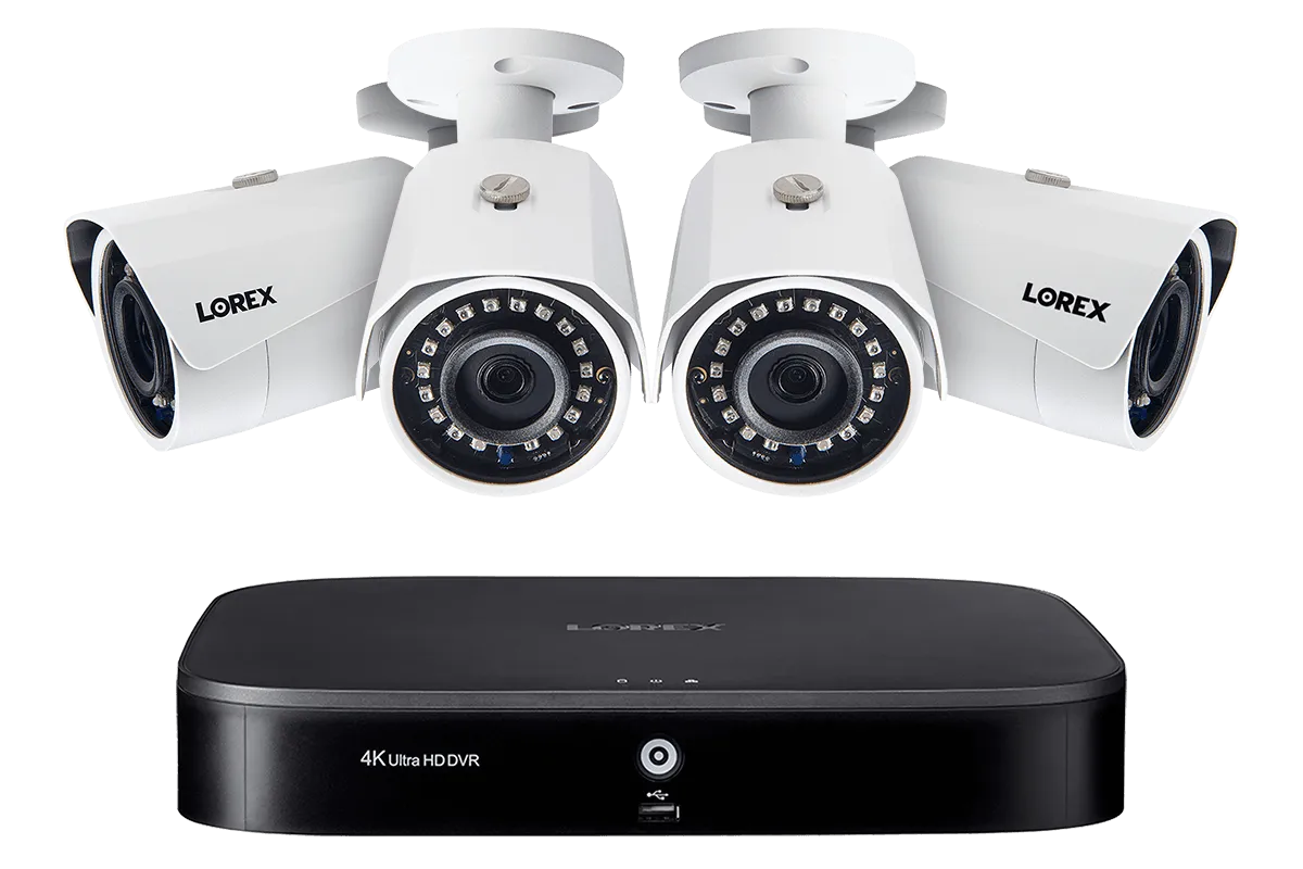 2K Super HD 8-Channel Security System with Four 2K (5MP) Cameras, Advanced Motion Detection and Smart Home Voice Control