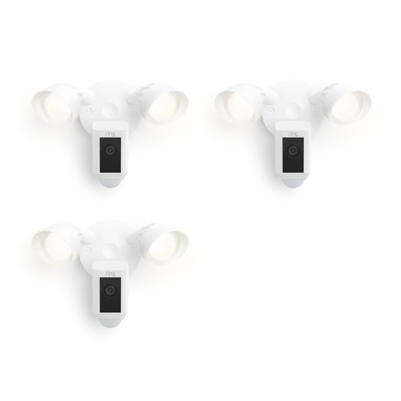 3-Pack Floodlight Cam Wired Plus