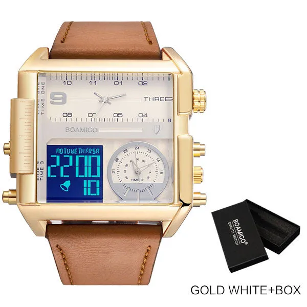 3-Timezone Luxury Sports Watch