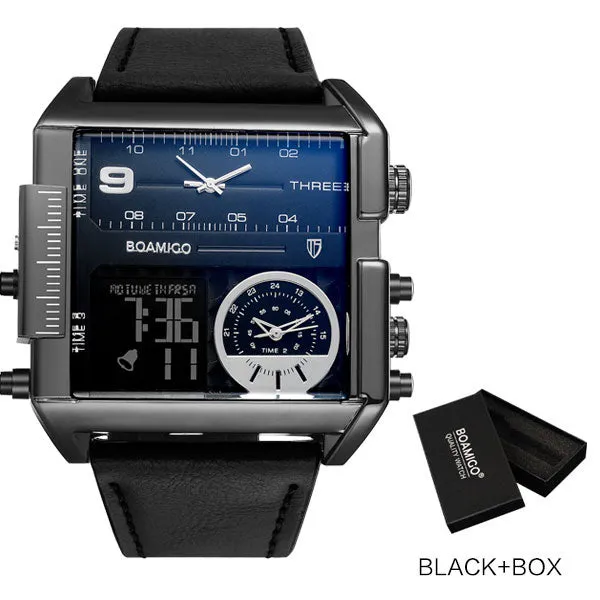 3-Timezone Luxury Sports Watch