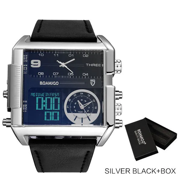 3-Timezone Luxury Sports Watch