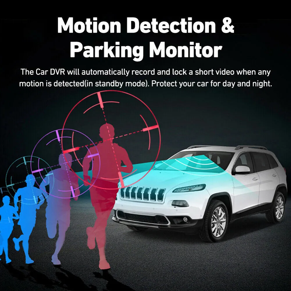 4-inch Car Dvr 1080p Hd Ips Dual Camera Dash Cam Video Recorder