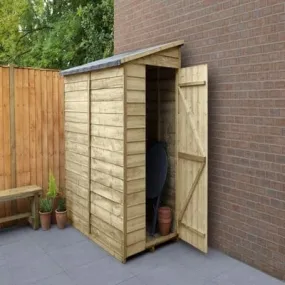 4LIFE Overlap Pressure Treated 6ft x 3ft Pent Shed - No Window