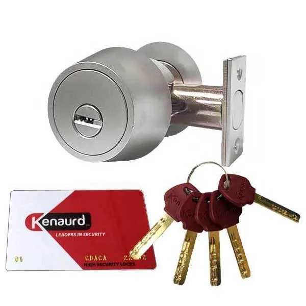 5 x Key Controlled - Deadbolt - 26D - Satin Chrome - Grade 1 (Pack Of 5 - Keyed Alike)