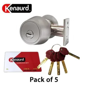 5 x Key Controlled - Deadbolt - 26D - Satin Chrome - Grade 1 (Pack Of 5 - Keyed Alike) 5 x Key Controlled - Deadbolt - 26D - Satin Chrome - Grade 1 (Pack Of 5 - Keyed Alike)