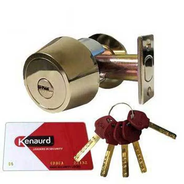 5 x Key Controlled - Deadbolt - US3 - Bright Brass - Grade 1 - Keyed Alike (PACK OF 5)