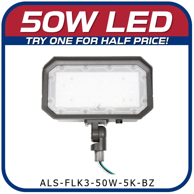 50W LED 3rd Generation 5000K Knuckle Mount Floodlight