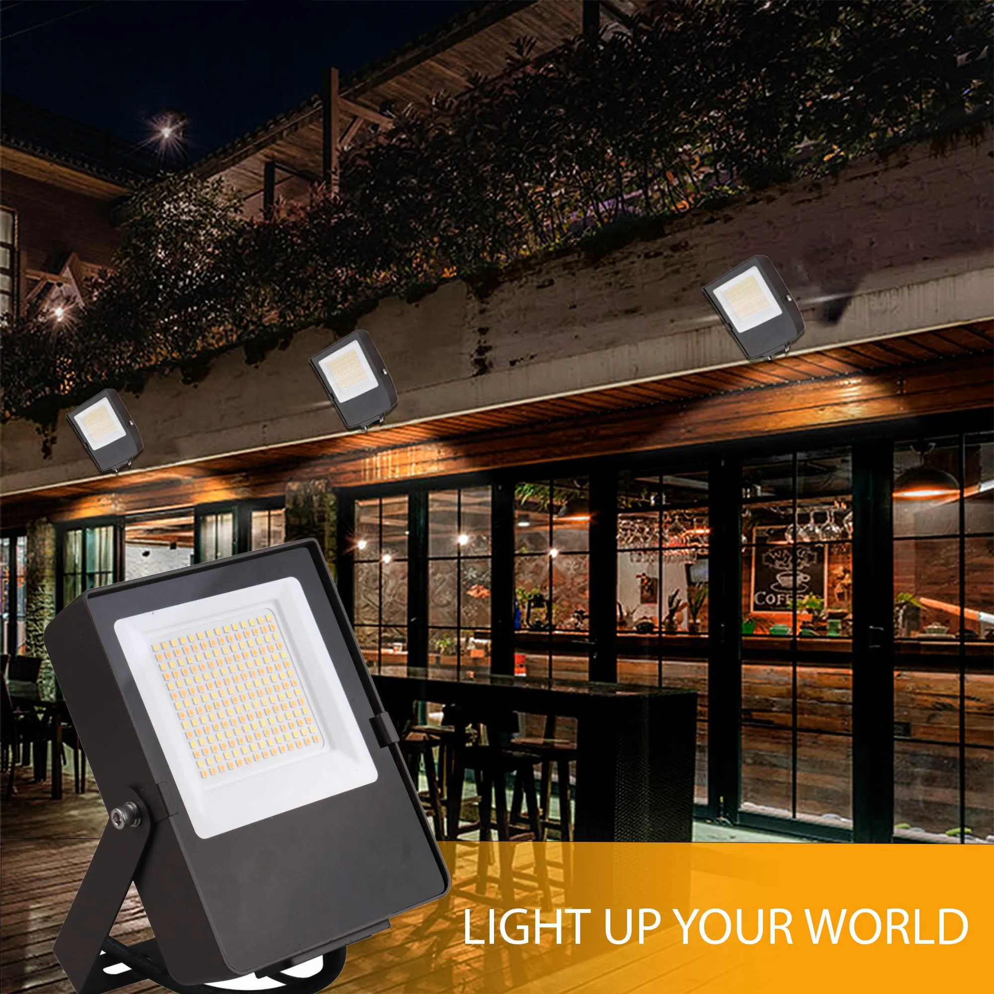 55W Mini Flood Light - CCT Selectable(3000/4000/5000K) - 7150lms - UL Listed - Glass Cover