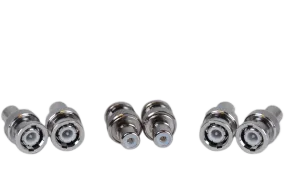 6 Pack of BNC-RCA male-female security connectors
