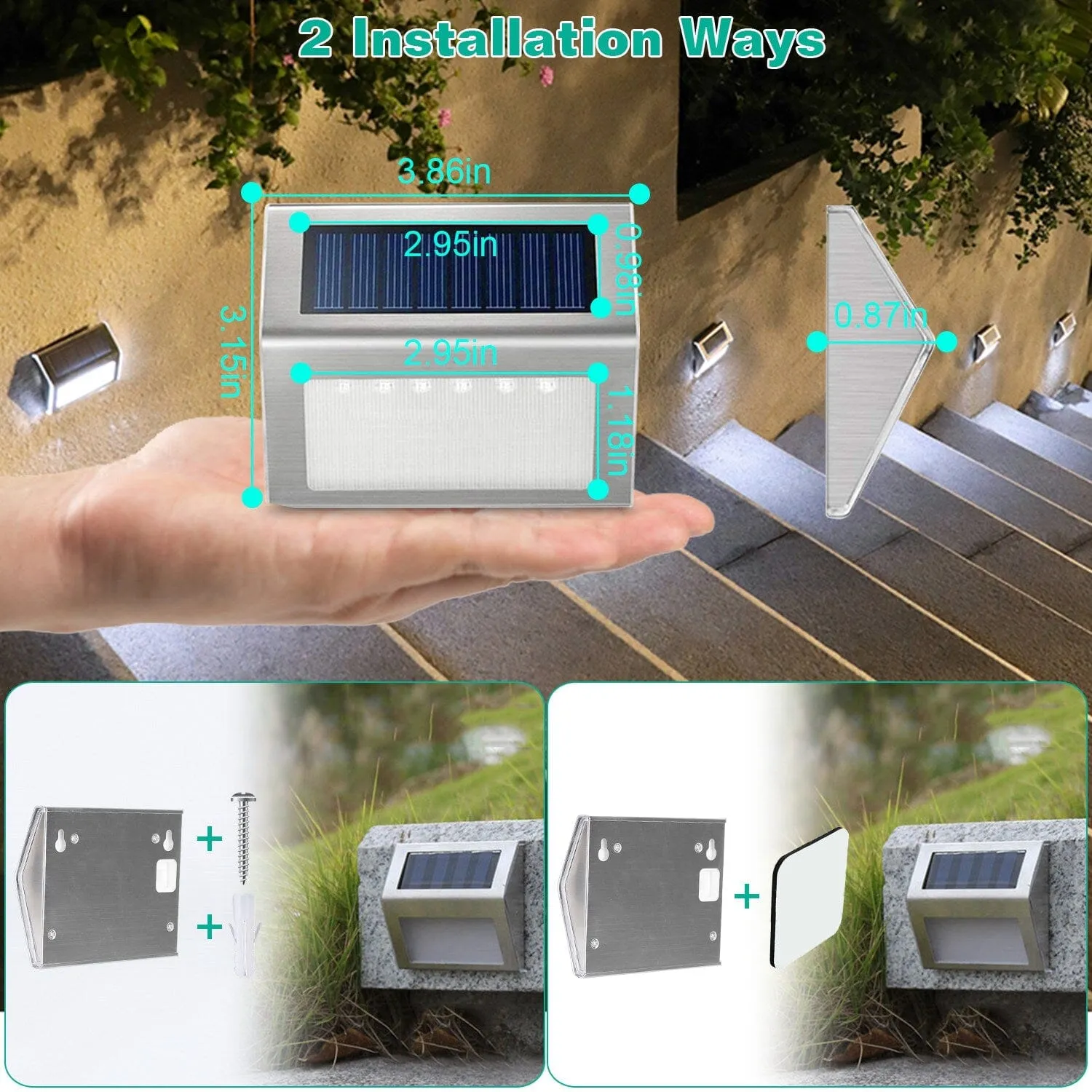 6-Pack: Solar Step Lights