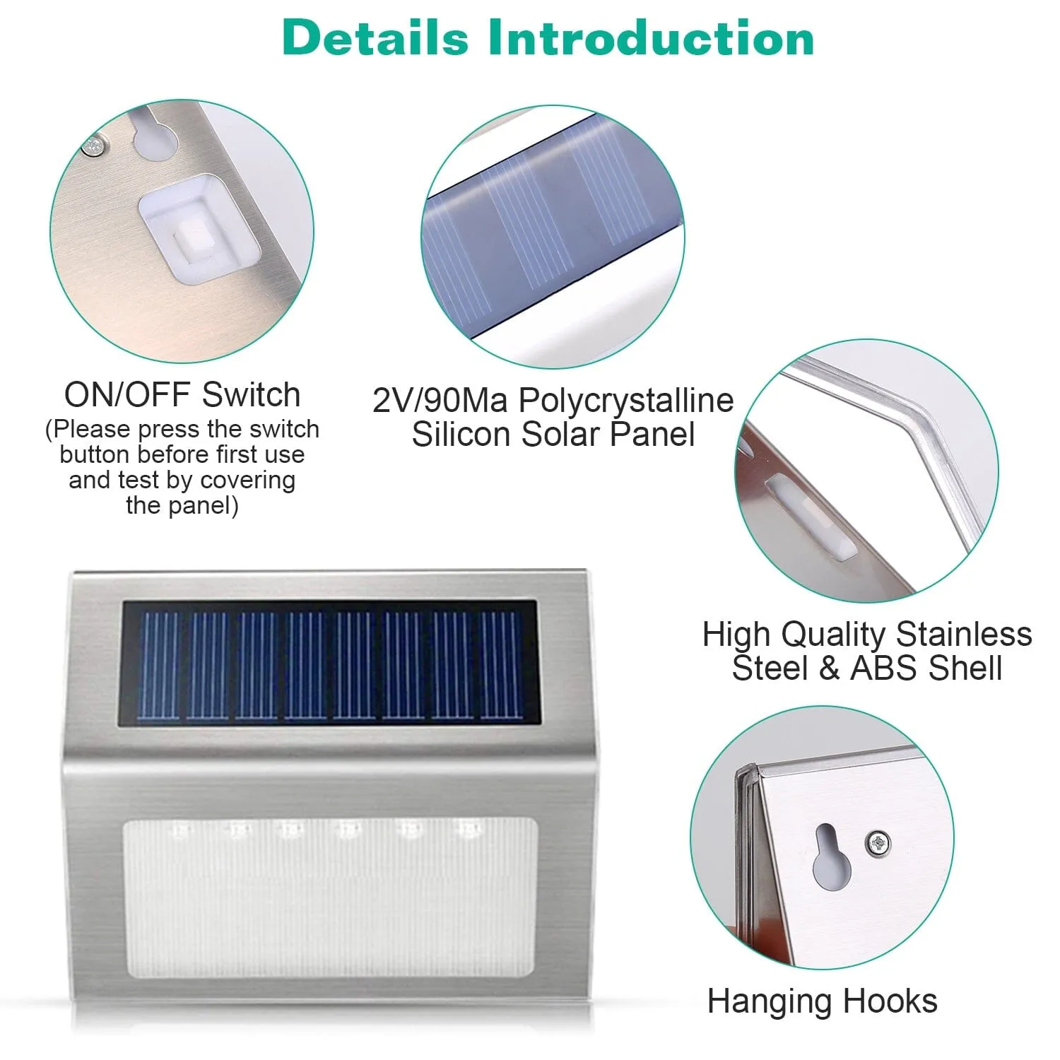 6-Pack: Solar Step Lights