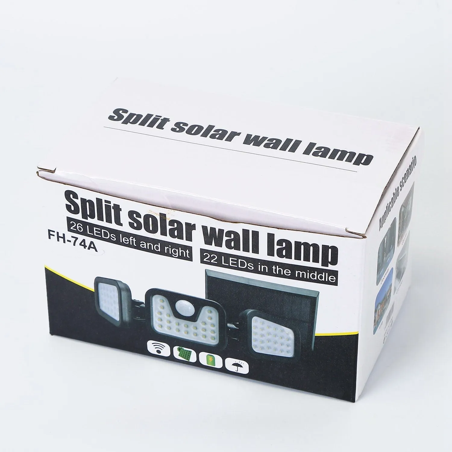 74 LEDs 3 Adjustable Solar Head Motion Sensor Flood Light