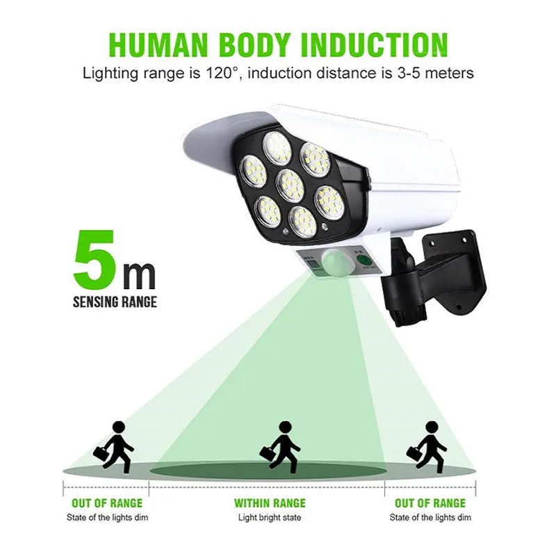 77 Led 3 Mode Sensor Solar Light Security Dummy Camera Fa-Cl56A