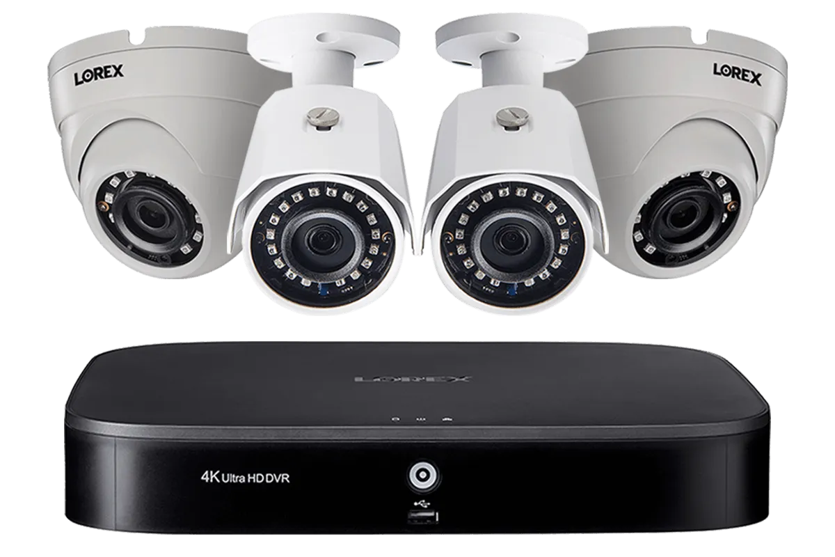 8 Channel 2K HD Security Camera System with 4 Super HD 2K (5MP) Outdoor Cameras, 120FT Color Night Vision