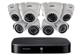8-Channel Security System with Eight 1080p HD Outdoor Cameras, Advanced Motion Detection and Smart Home Voice Control