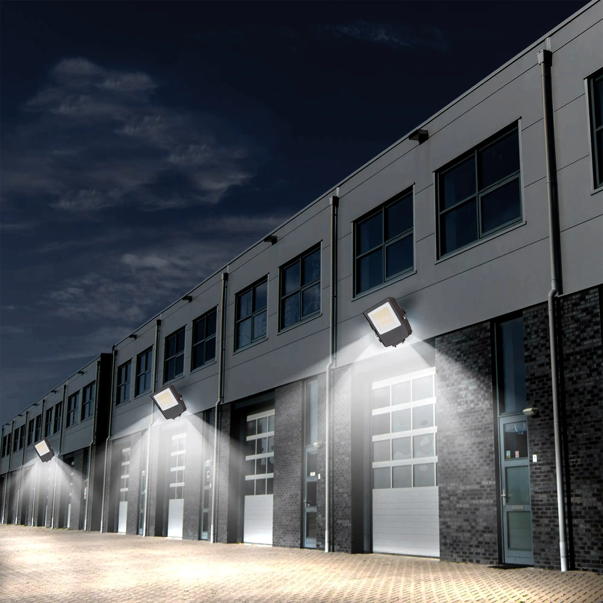 80W Mini Flood Light - CCT Selectable(3000/4000/5000K) - 10400lms - UL Listed - Glass Cover