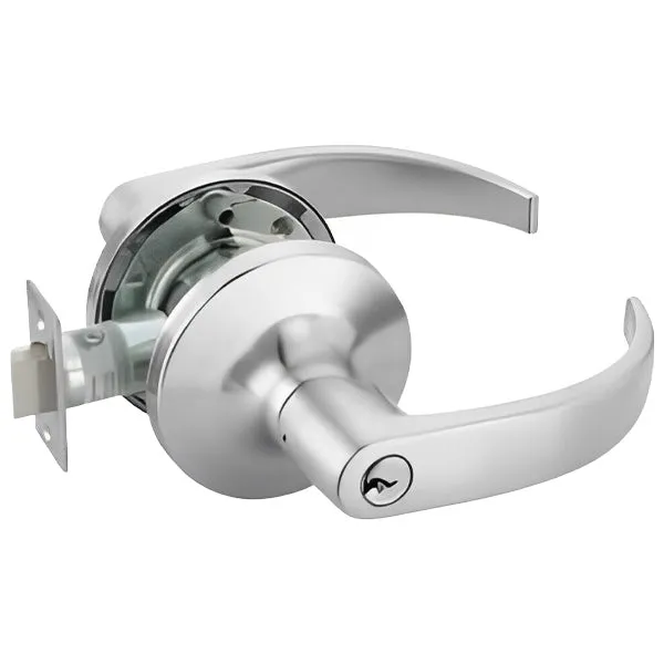 Accentra (Formerly Yale) - PB5430LN - Conventional Cylinder - Pacific Beach Lever - Utility/Aslum/Institutional - Non-handed - 26D - Satin Chrome - Grade 1