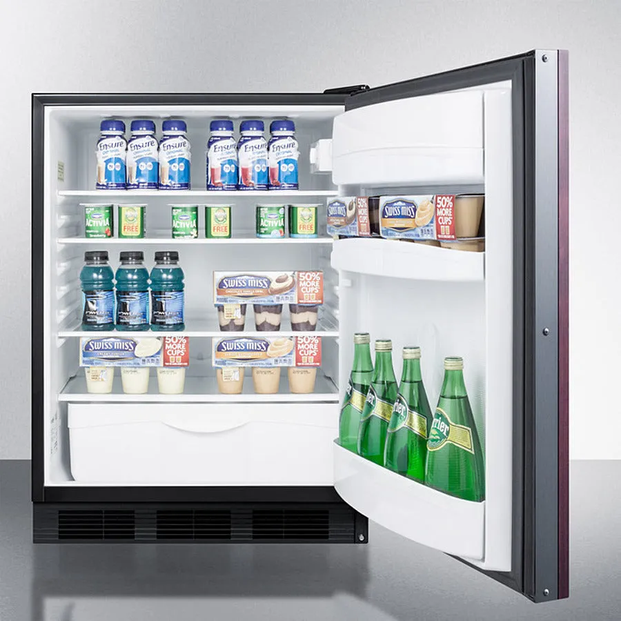 Accucold 24" Wide Built-In All-Refrigerator with Integrated Door Frame - FF6BKBIIF