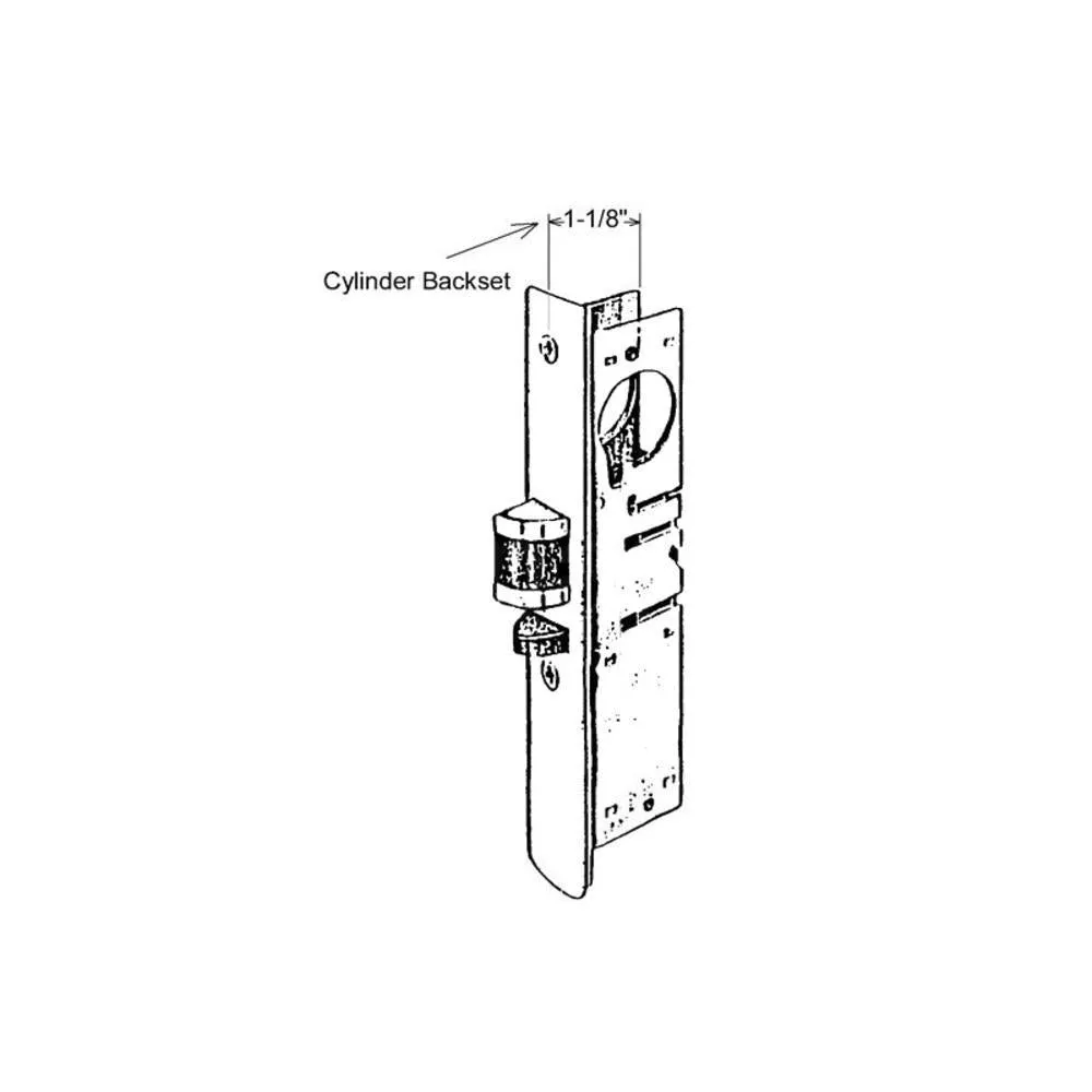 Adams Rite Backset Deadlatch Lock - Backset 1-1/2" - Right