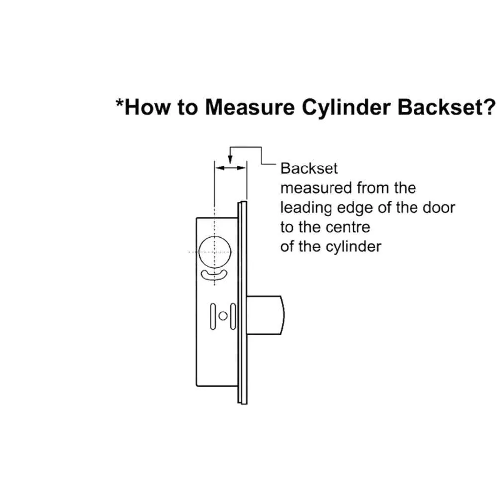 Adams Rite Backset Deadlatch Lock - Backset 1-1/8" - Right