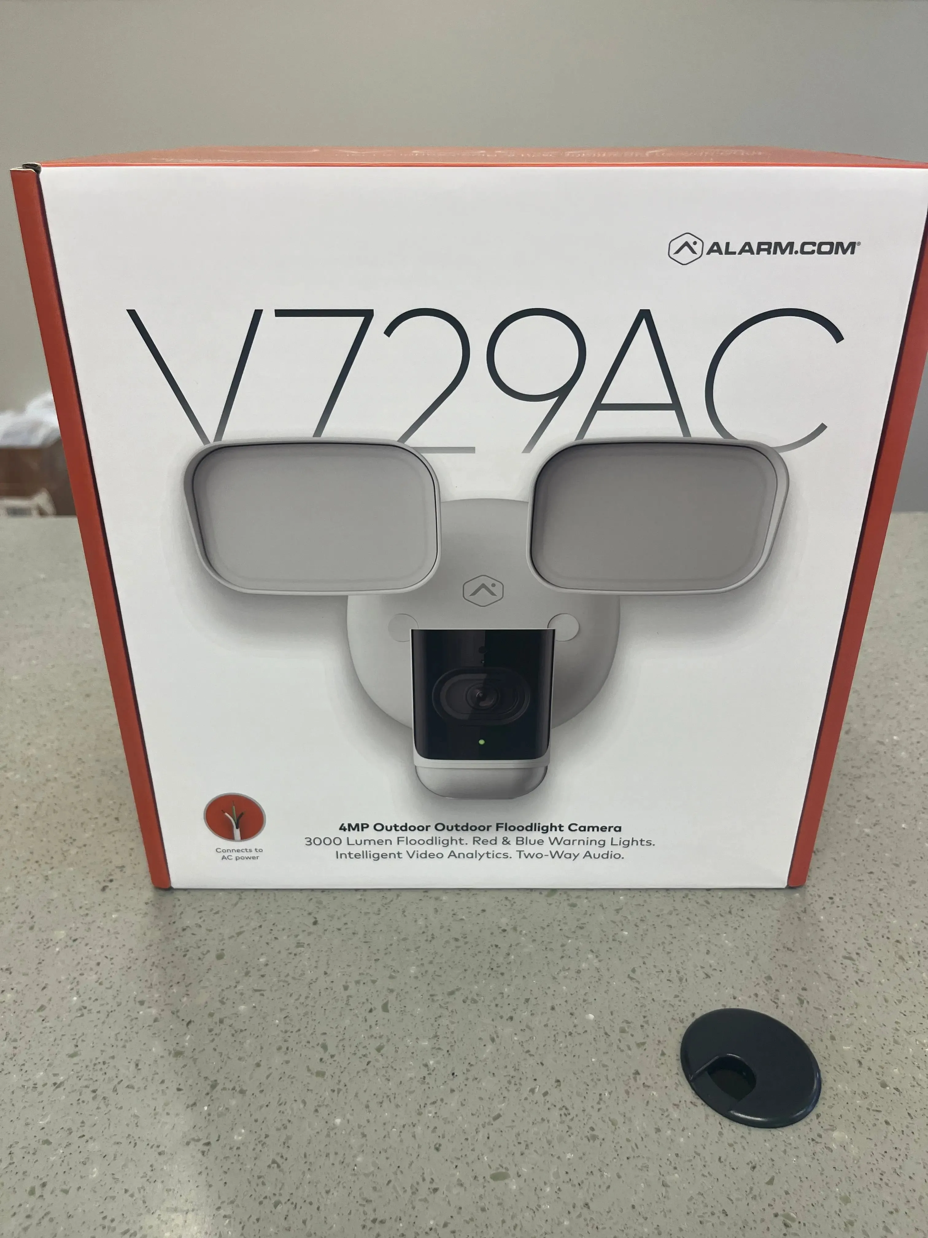 Alarm.com V729AC 4MP Outdoor Floodlight Camera - 120V AC