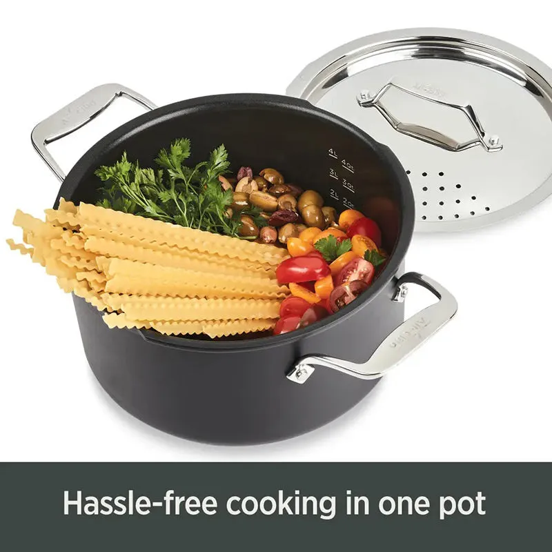 All-Clad Simply Strain Hard Anodized Nonstick 6 Quart Multipot